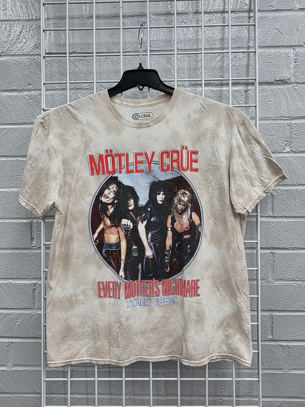 Mötley Crüe "Every Mother's Nightmare" Tour Tee - Beige Tie-Dye